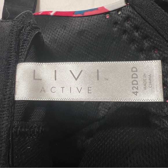 LIVI Active Lane Bryant Non Molded No Wire Bra Size 42 DDD 3D / 42F Support - Picture 2 of 9